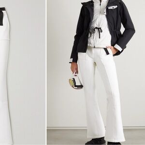 Erin Snow White Flared Pants with Black Belt US4